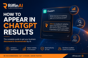How to appear in ChatGPT results using AI visibility optimization and GEO strategies by RiffinAI