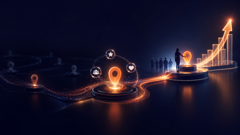 AI visibility optimization journey from brand discovery and customer trust to business growth
