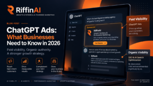 ChatGPT Ads and organic AI visibility strategy by RiffinAI