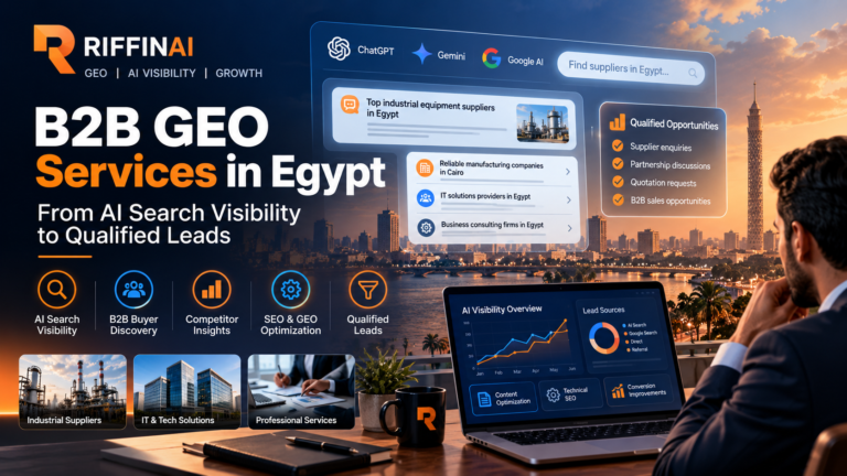 B2B GEO services in Egypt illustrating AI search visibility and qualified business lead generation